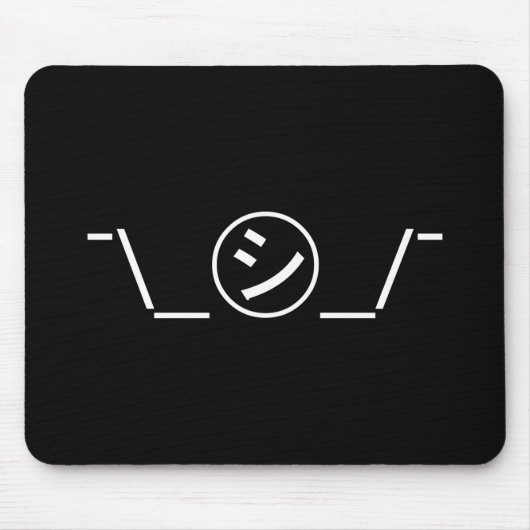Shi Kana Shrug Emoticon Ø\_ ㋛_/ Japanisch Kaomoji Mousepad (Vorne)