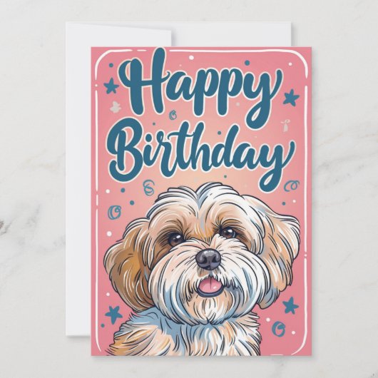 Shi Tzu Birthday Feiertagskarte (Vorderseite)