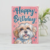 Shi Tzu Birthday Feiertagskarte (Stehend Vorderseite)