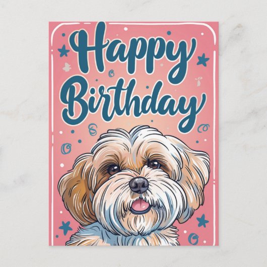 Shi Tzu Birthday Postkarte (Vorderseite)