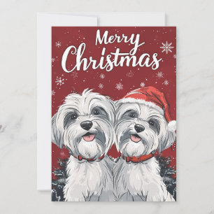 Shi Tzu Merry Christmas Feiertagskarte