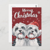 Shi Tzu Merry Christmas Postkarte (Vorne/Hinten)