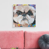 Shi Tzu Stretched Canvas Print Leinwanddruck (Insitu (Wohnzimmer))