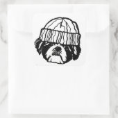 shia tzu goon quadratischer aufkleber (Tasche)