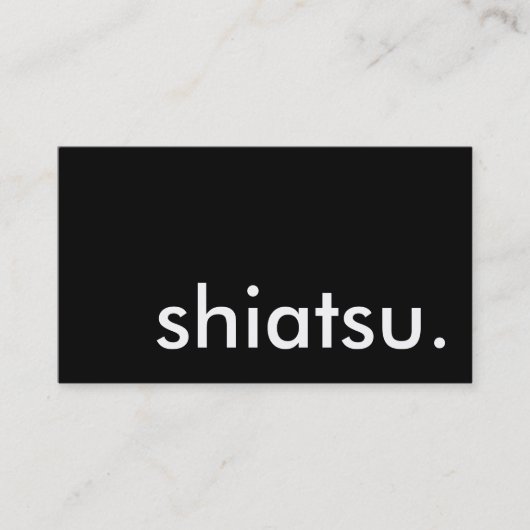 Shiatsu. (Farbe anpassbar) Visitenkarte (Vorderseite)