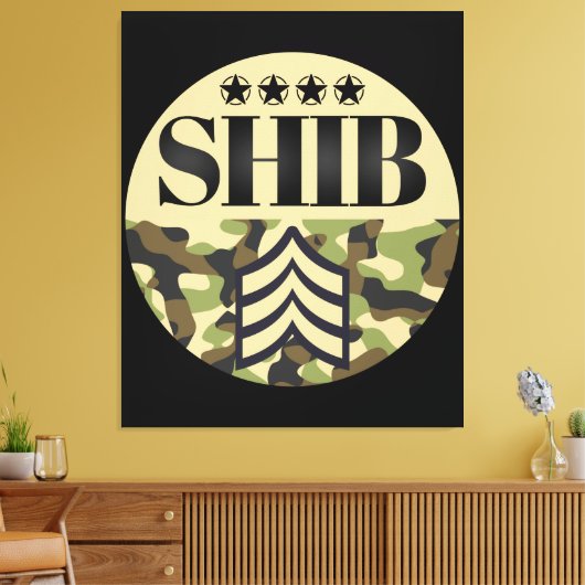 Shib Army General Wall Art Leinwanddruck (Insitu (Wohnzimmer))