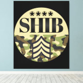 Shib Army General Wall Art Leinwanddruck (Insitu (Holzboden))