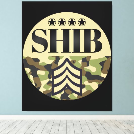 Shib Army General Wall Art Leinwanddruck (Insitu (Holzboden))