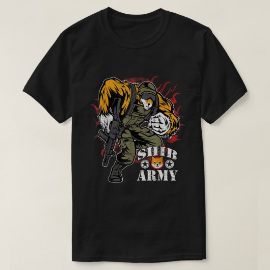 SHIB ARMY Shiba Inu Soldier Crypto T-Shirt (Design vorne)