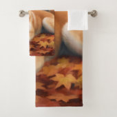 Shib Inu im Herbst Leaves Fall Inspiriert Badhandtuch Set (Insitu)