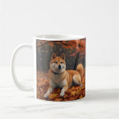 Shib Inu im Herbst Leaves Fall Inspiriert Kaffeetasse (Links)
