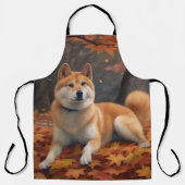 Shib Inu im Herbst Leaves Fall Inspiriert Schürze (Vorderseite)