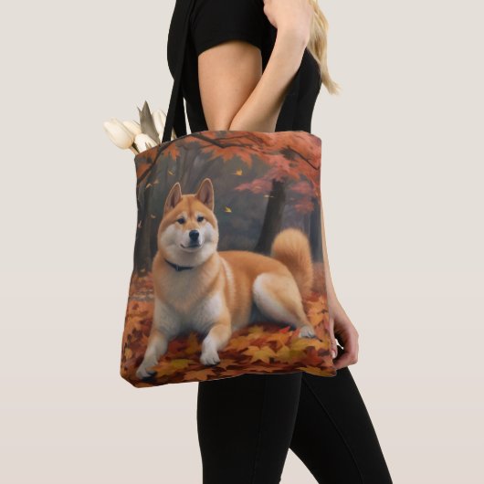 Shib Inu im Herbst Leaves Fall Inspiriert Tasche (Von Nahem)