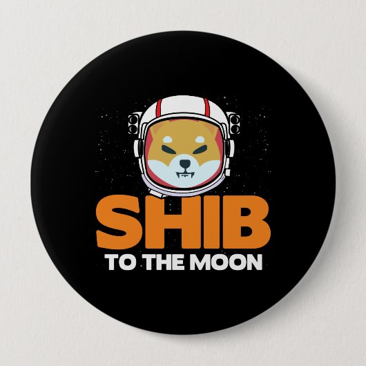 Shib Token Shiba Inu Crypto Meme Coin Moon Dog Button (Vorderseite)