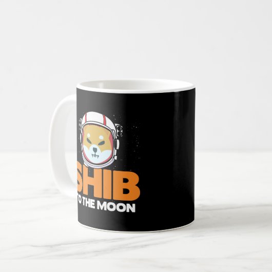 Shib Token Shiba Inu Crypto Meme Coin Moon Dog Kaffeetasse (Vorderseite Links)