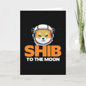 Shib Token Shiba Inu Crypto Meme Coin Moon Dog Karte (Vorderseite)