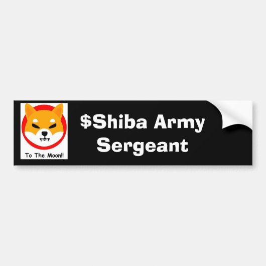 SHIBA ARMY: Sergeant Autoaufkleber (Vorne)