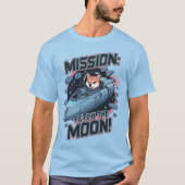 Shiba Astronaut Pixel Art - Mission zum Mond T-Shirt (Vorderseite)