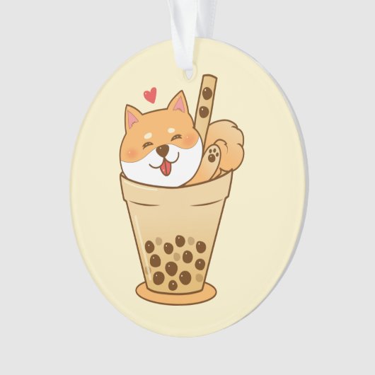 Shiba Boba Ornament (Vorderseite)