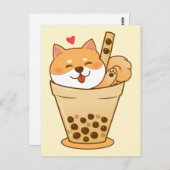 Shiba Boba Postkarte (Vorne/Hinten)
