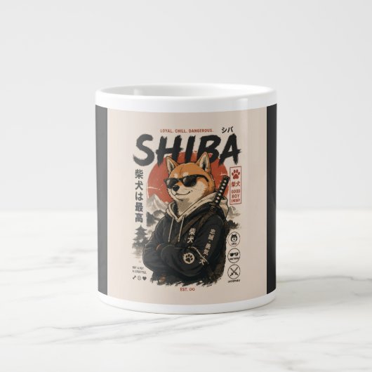 SHIBA DER BESCHÜTZER Jumbo-Tasse (Vorderseite)