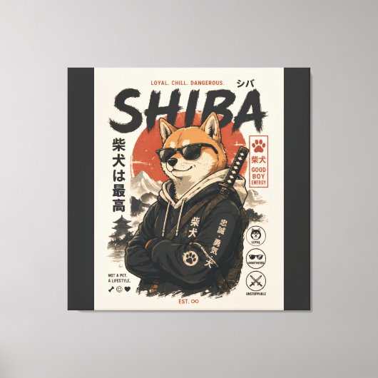 SHIBA DER BESCHÜTZER LEINWANDDRUCK (Vorderseite)