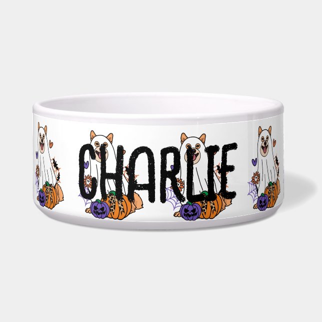 Shiba Halloween Ghost Dog Napf (Vorderseite)