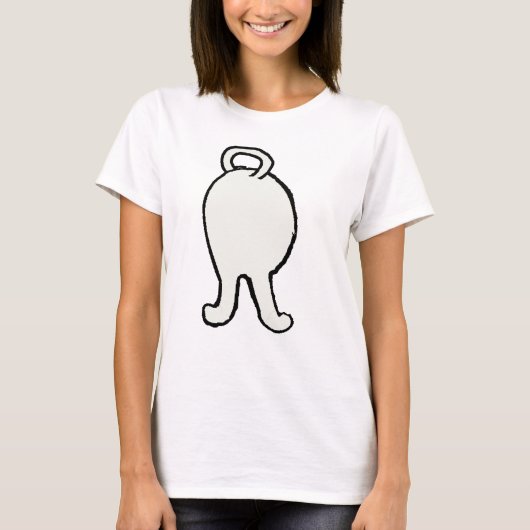 Shiba Hintern Creme T-Shirt (Vorderseite)