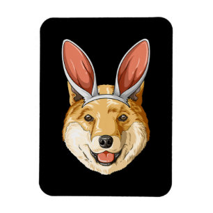 Shiba Hund mit Ostersonnigen Ohren Shiba Hund Ge Magnet