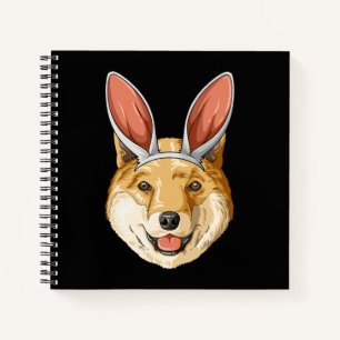 Shiba Hund mit Ostersonnigen Ohren   Shiba Hund Ge Notizblock