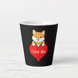 Shiba Hundeherz   I Liebe Sie Dekoration Milchtasse