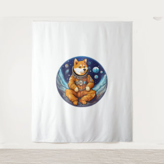 Shiba im Weltraum Astronaut Shiba Wandteppich