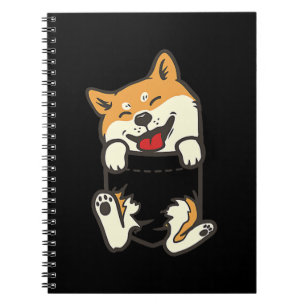 Shiba in A Pocket Cute dog design Notizblock