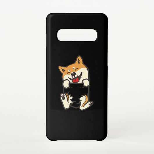 Shiba in A Pocket Cute dog design Samsung Galaxy Hülle (Rückseite)