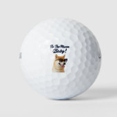 Shiba in die Kryptowährungsmünze des Mondes SHIB Golfball (Vorderseite)