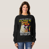 Shiba in I arbeite hart, damit mein Hund besser we Sweatshirt (Vorne ganz)