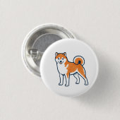 Shiba Inu ー Standing Button (Vorne & Hinten)