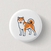 Shiba Inu ー Standing Button (Vorderseite)