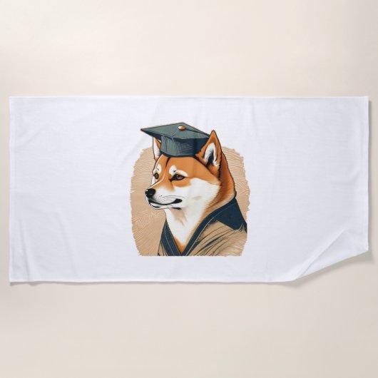 Shiba Inu-Abschluss Strandtuch (Vorderseite)