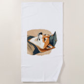 Shiba Inu-Abschluss Strandtuch (Vorderseite)