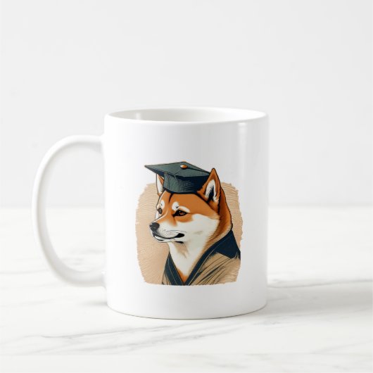 Shiba-Inu-Absolvent Kaffeetasse (Links)