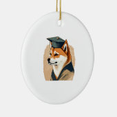 Shiba-Inu-Absolvent Keramik Ornament (Rechts)
