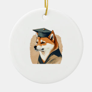 Shiba-Inu-Absolvent  Keramik Ornament