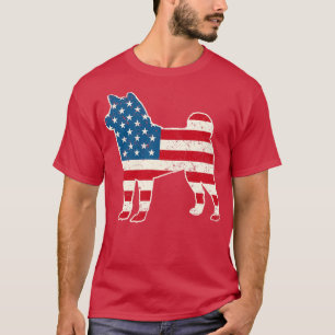 Shiba Inu American Flag 4th of July for Men Women T-Shirt