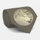 Shiba Inu Art Krawatte Stilvolle Hunde Lover Krawa (Gerollt)