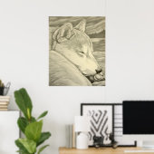 Shiba Inu Art Poster Hund Art Poster Shiba Inu Ges (Heimbüro)