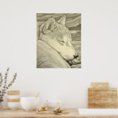 Shiba Inu Art Poster Hund Art Poster Shiba Inu Ges (Küche)