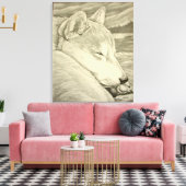 Shiba Inu Art Print Stretched Shiba Inu Art Leinwa Leinwanddruck (Insitu (Wohnzimmer))