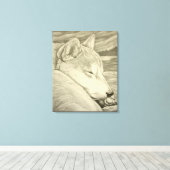 Shiba Inu Art Print Stretched Shiba Inu Art Leinwa Leinwanddruck (Insitu (Holzboden))