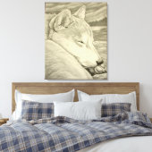 Shiba Inu Art Print Stretched Shiba Inu Art Leinwa Leinwanddruck (Insitu (Schlafzimmer))